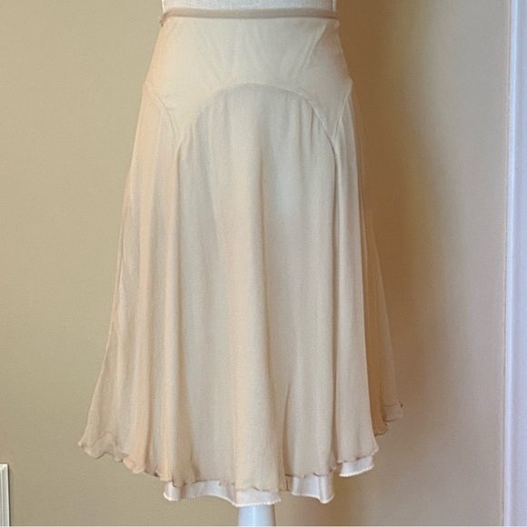 Burberry Silk Crepe de Chine Skirt cream soft beige 2008 Season - Picture 3 of 16